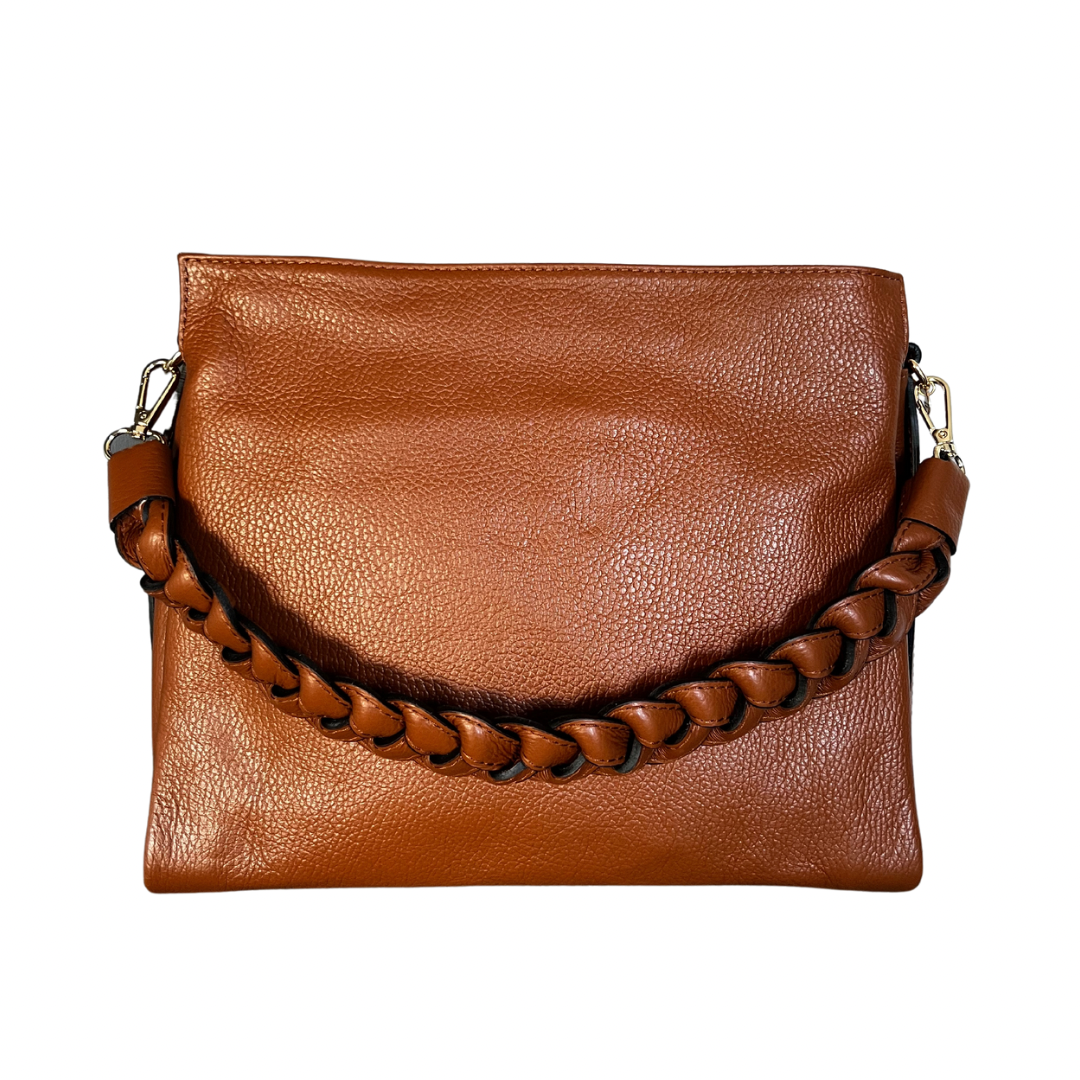 Gevlochten Shopper Tas Bruin