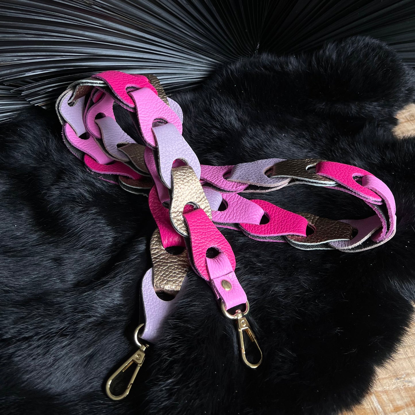 Schouderband Gevlochten Roze Goud