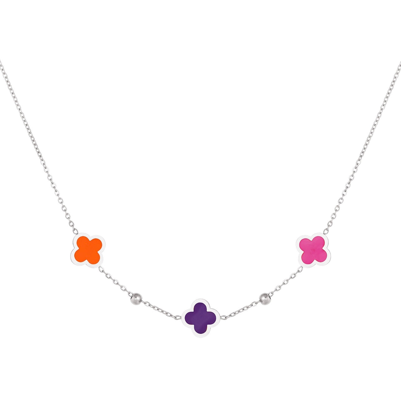 Paarse Klaver Ketting