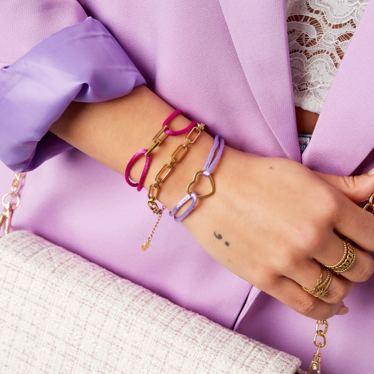 Hartjes Armbandje Satijn