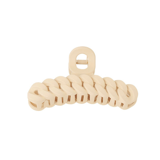 Gevlochten Haarklem Beige