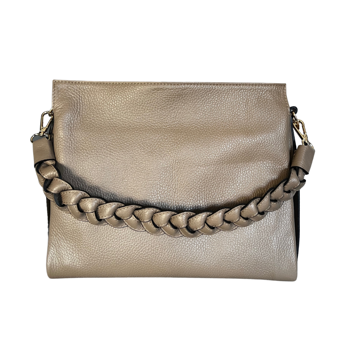 Gevlochten Shopper Tas Beige