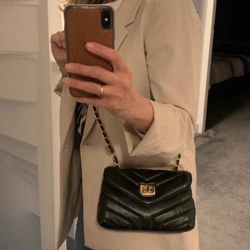 zwarte crossbody tas 