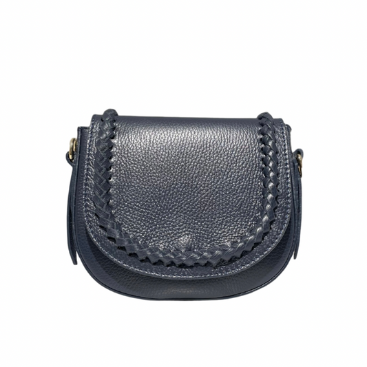 Kelly Tas Zwart Glad Leer