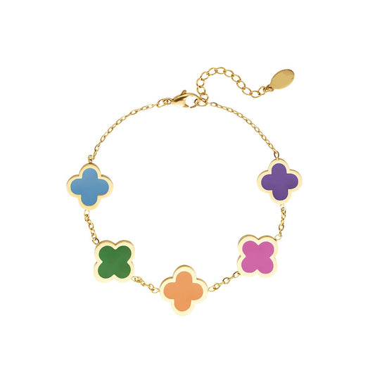 Regenboog Klaver Armband