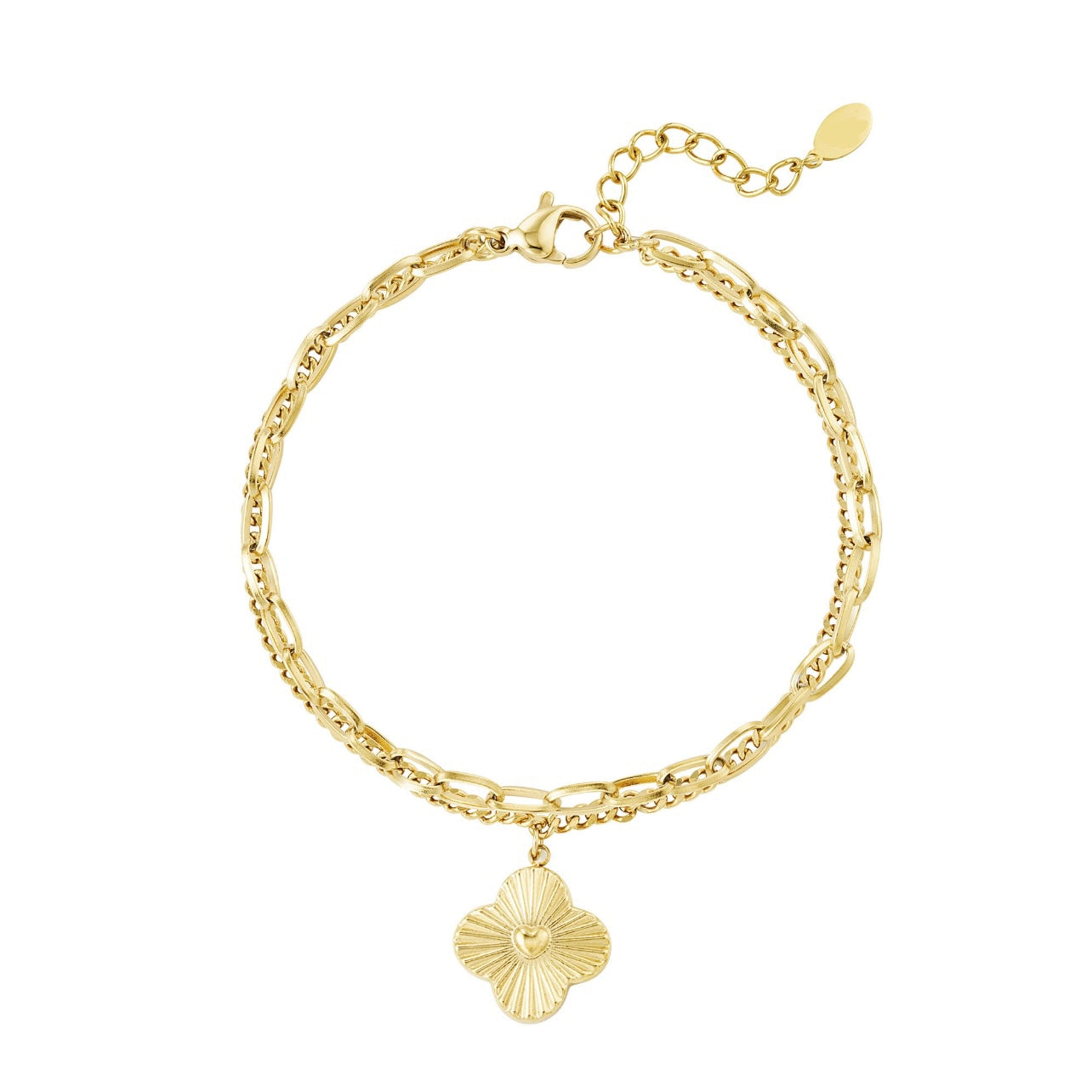 Dubbelen Klaver Armband