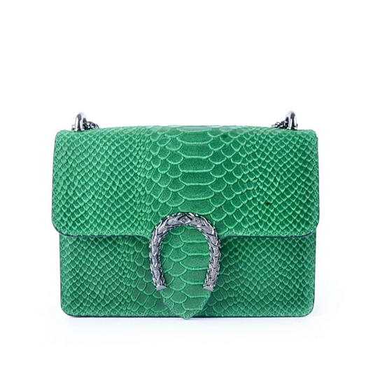 Slangenprint Crossbody Tas Groen
