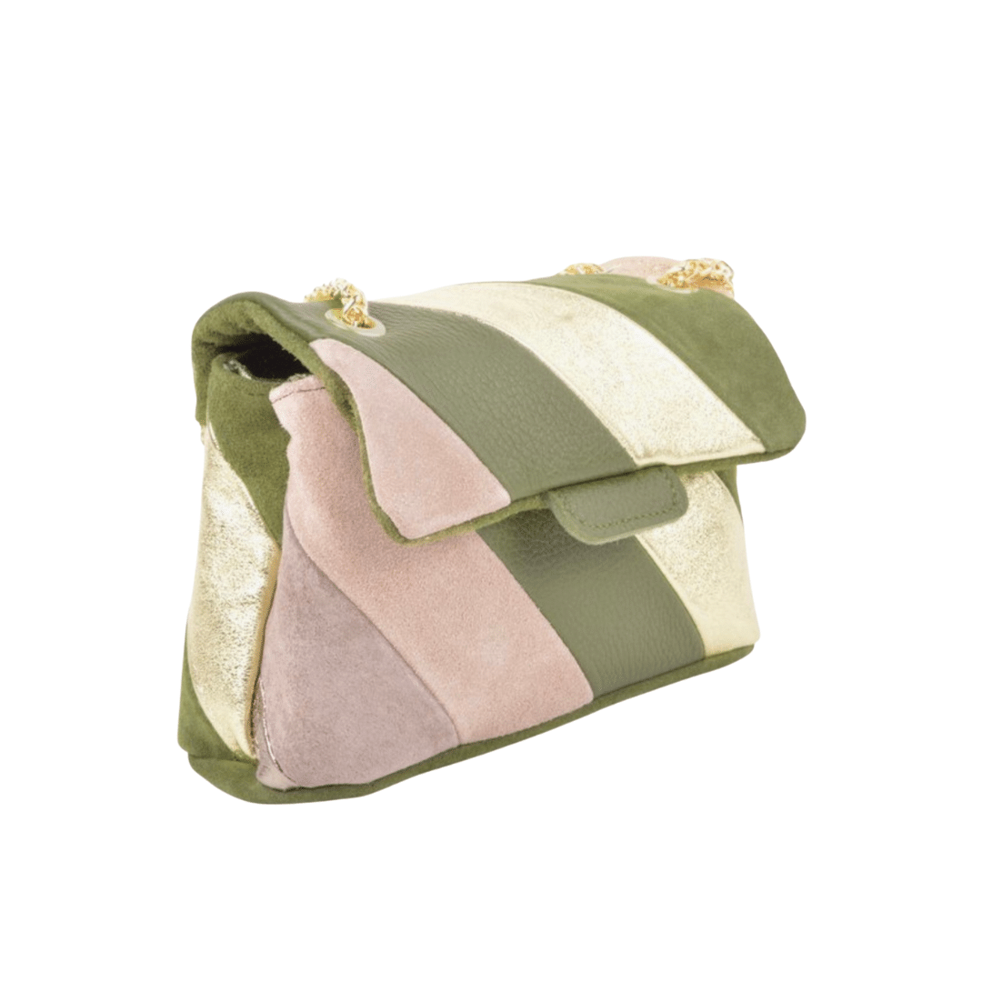 echt leren rainbow tas groen