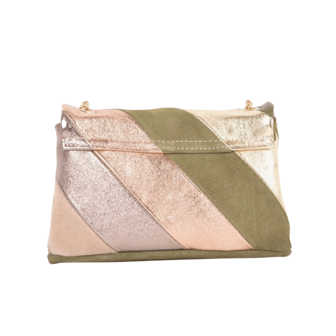 echt leren rainbow tas groen
